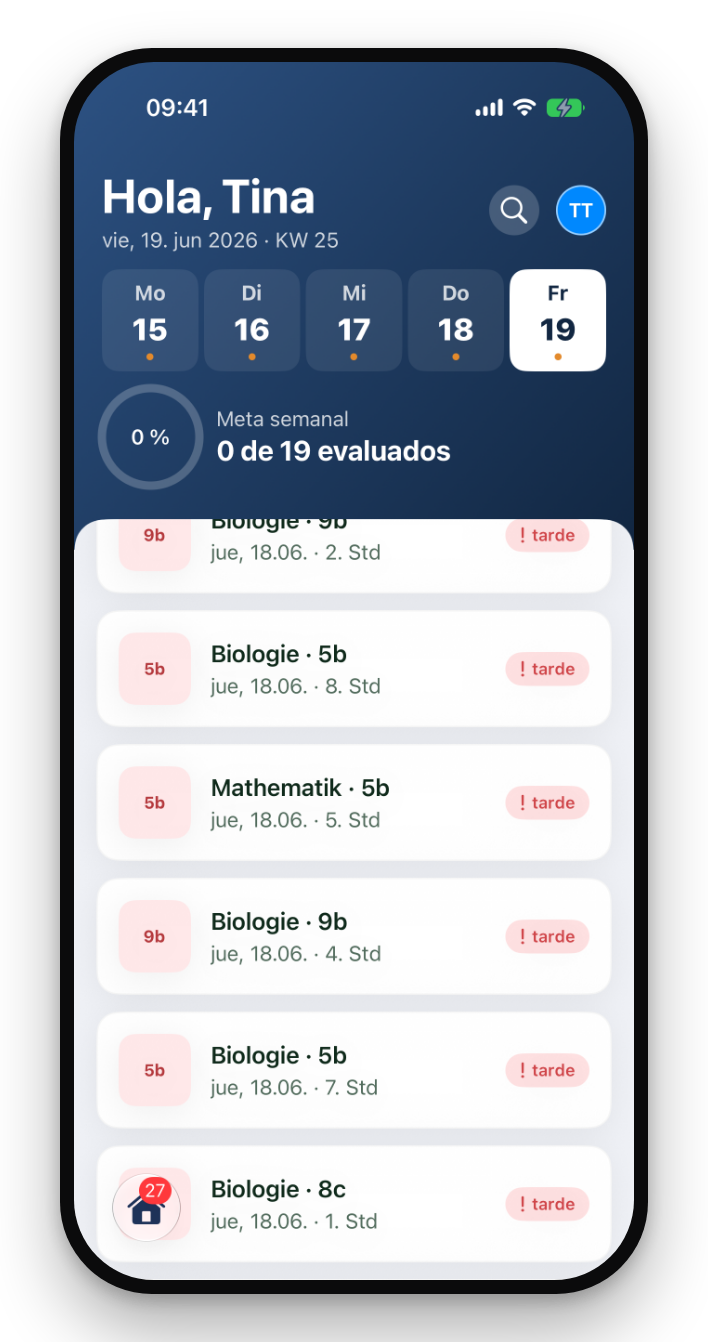 Panel de Swipe'N'Teach en el iPhone (Bild 2 von 2)