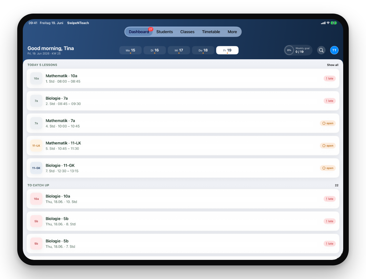 Swipe'N'Teach on the iPad in landscape (Bild 1 von 2)