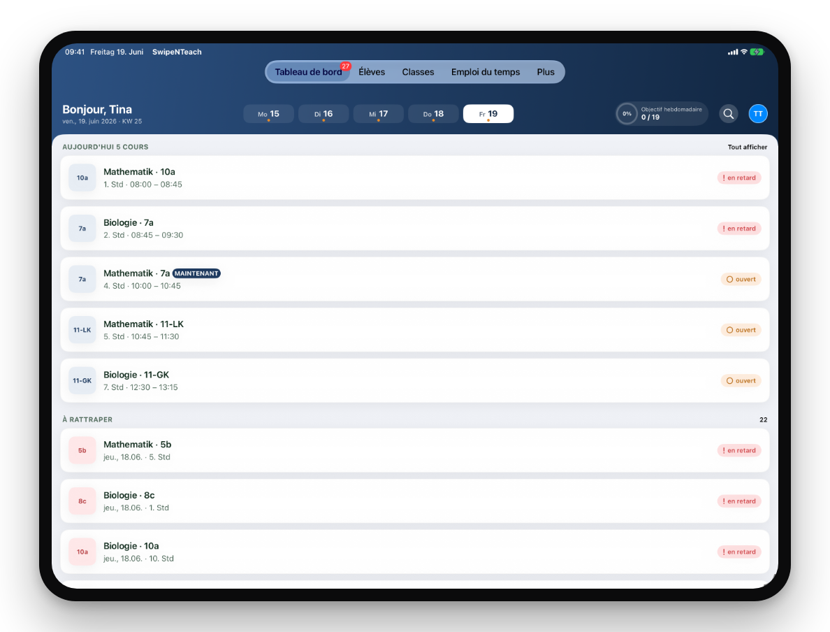 Swipe'N'Teach sur iPad en mode paysage (Bild 1 von 2)